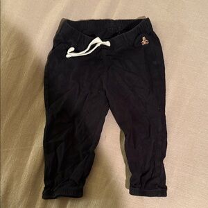 GAP Black Kids Jogger Pants with White Drawstring